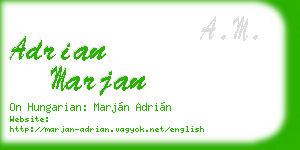 adrian marjan business card